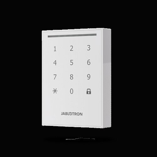 Jablotron BUS-Codetastatur mit RFID- &amp MIFARE-Leser, outdoor, weiß