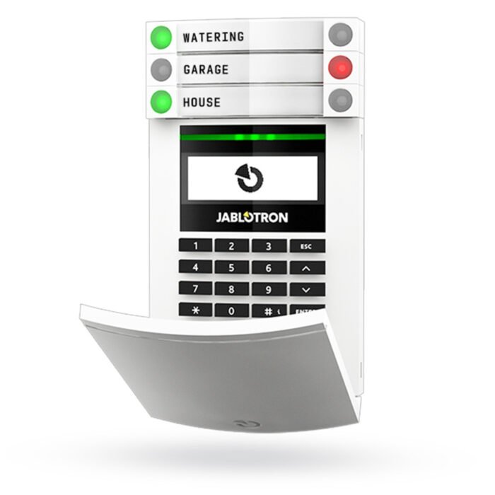 JA-154E-WH Jablotron Funk-Bedienteil mit LCD-Display, Codetastatur und Leser, weiß - Image 3