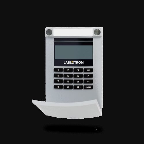 JA-154E-GR Jablotron Funk-Bedienteil mit LCD-Display, Codetastatur und Leser, grau