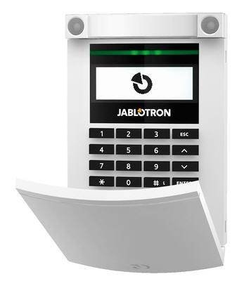 JA-154E-WH Jablotron Funk-Bedienteil mit LCD-Display, Codetastatur und Leser, weiß