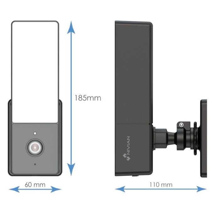 NIVIAN - Smarte WLAN Lichtkamera, 3MPx, 3.6mm, IP65 - Image 2