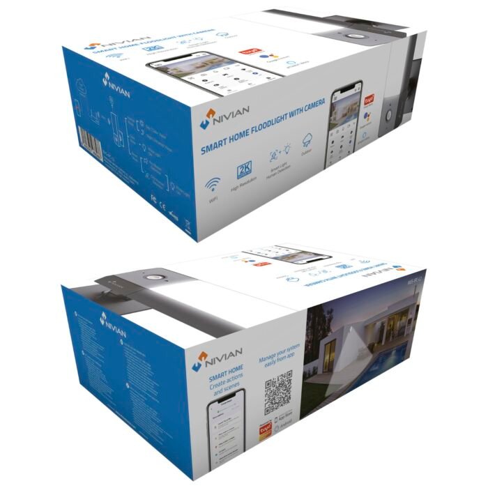 NIVIAN - Smarte WLAN Lichtkamera, 3MPx, 3.6mm, IP65 - Image 6